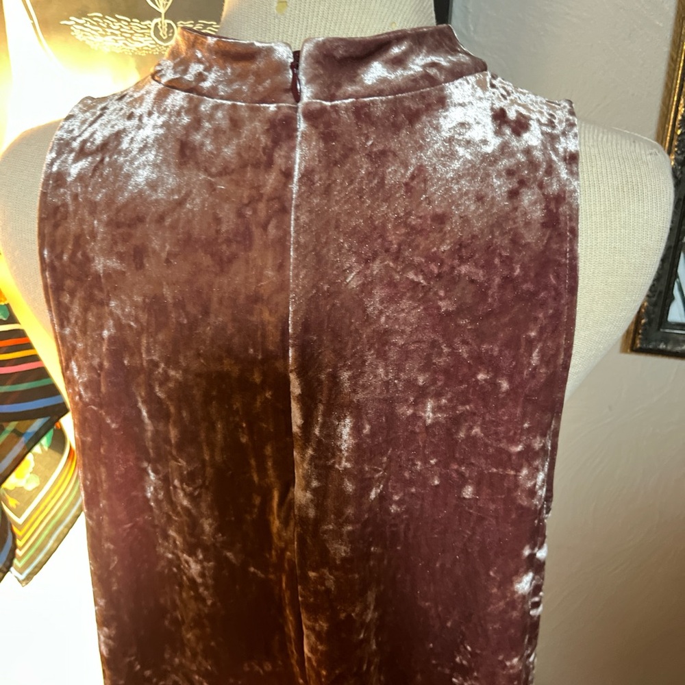 Velvet Sleeveless Dress in Pink - Picture 4 of 4